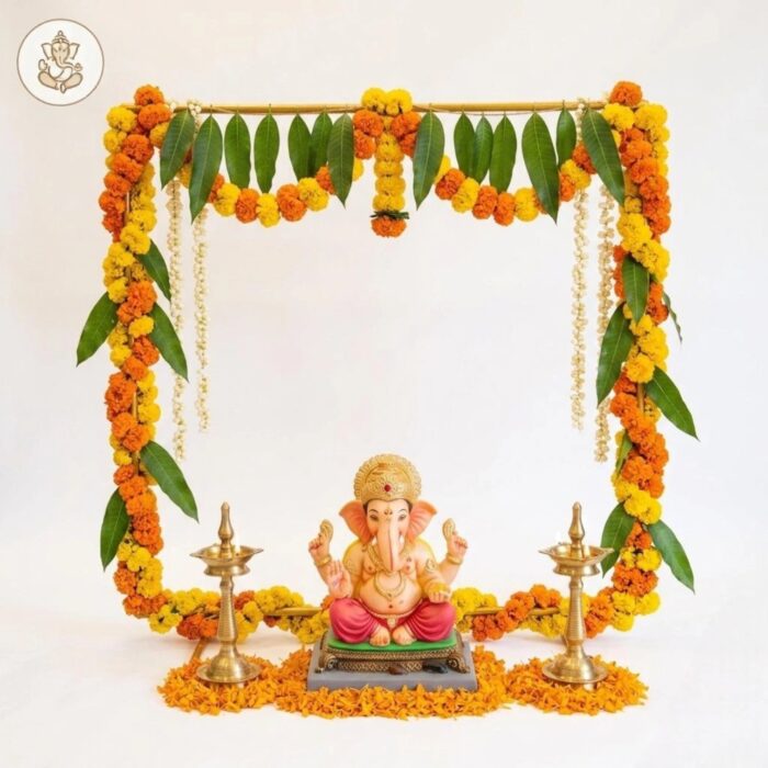 Styled 24 inch metal backdrop stand with floral arch - frame only, décor not included