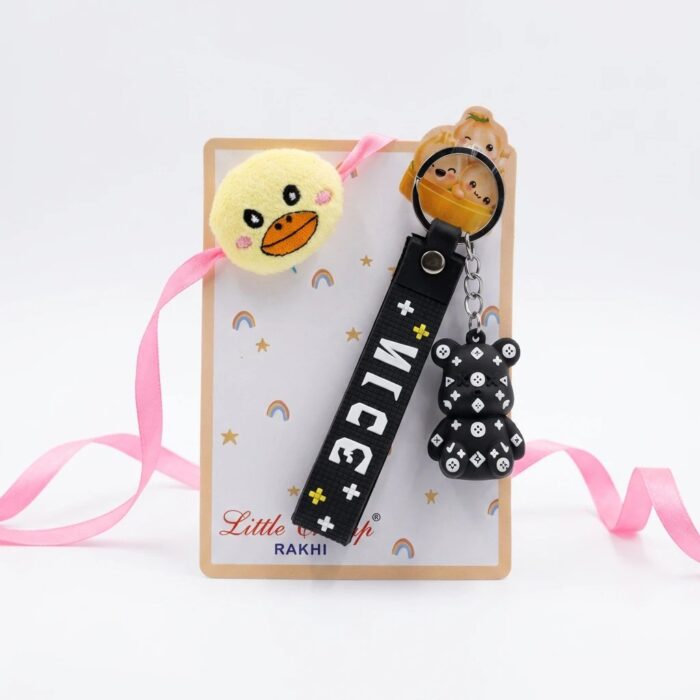 Cartoon Kids Rakhi with Key Chain - Image 5
