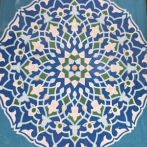 Sapphire Mandala - A midnight-blue mandala ringed in teal