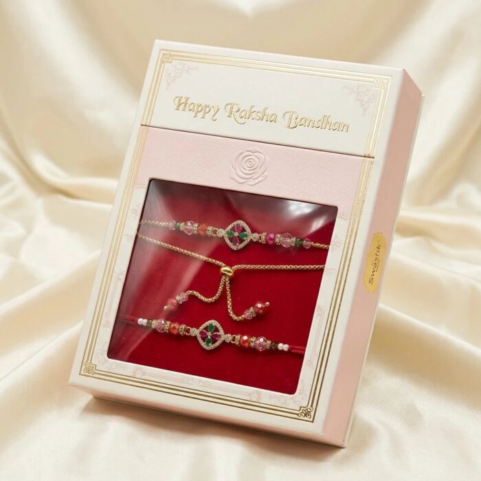 Bhai Bhabhi Slim Rakhi combo - Premium Rakhi Set - Image 3