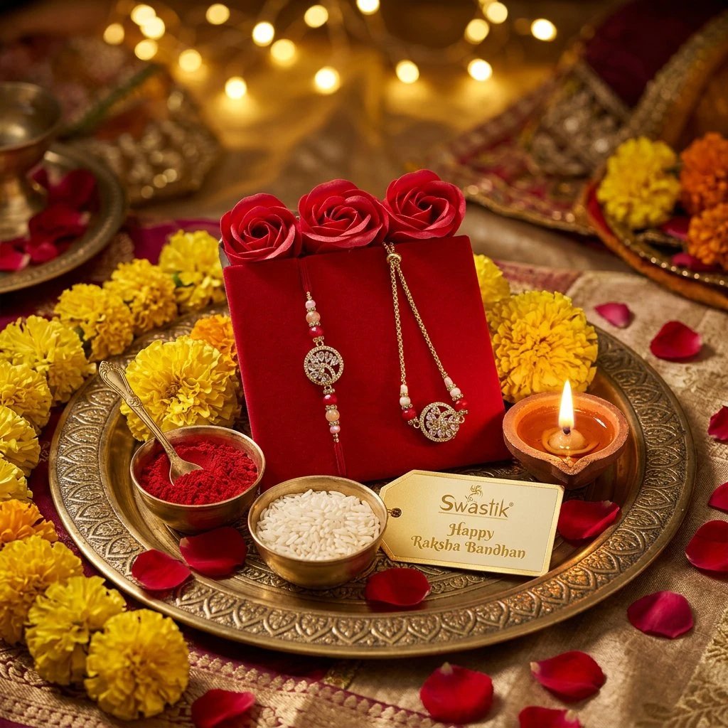 2026/08/204369.jpg Bhai Bhabhi Slim Rakhi combo - Premium Rakhi Set - Image 1