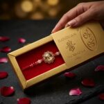 AD stone Rakhi | Premium Gold Plated Rakhi - Image 4