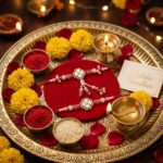 Elegant Bhai Bhabhi Rakhi Set