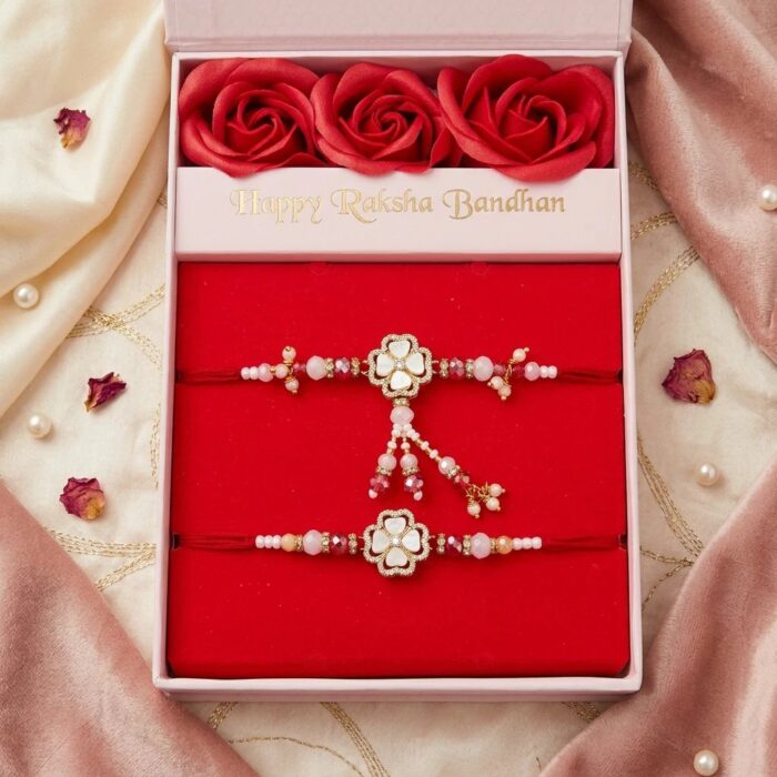 Bhai Bhabhi Slim Rakhi combo - Premium Rakhi Set - Image 2
