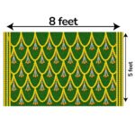 Dimensions of green backdrop with marigold for mandap backdrop 8x5 ft