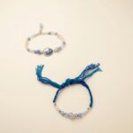 Slim Bhai Rakhi and Bhabhi lumba Set - Blue - Image 5