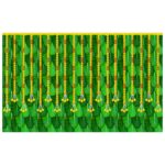 Banana Leaves with Marigold Strings Mandap Backdrop - 8x5 ft - Image 4