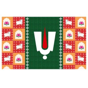 Balaji Backdrop - 8×5 ft Printed Curtain | Indian Background Decoration