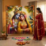 Radha Krishna 5x5 backdrop print