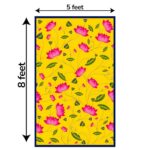 Dimensions of Yellow lotus backdrop - 8x5 ft
