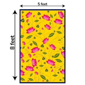 Dimensions of Yellow lotus backdrop - 8x5 ft
