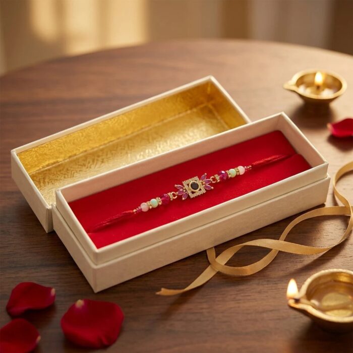 AD stone Rakhi | Premium Slim Rakhi - Image 8