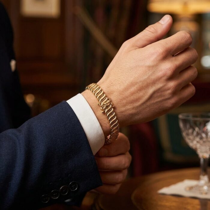 Gold Plated Stainless Steel Bracelet for Men | Anti Tarnish Jewelry - Image 5