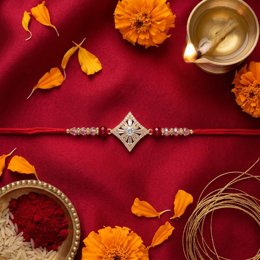 2026/08/210580.jpg AD stone Rakhi | Premium Rakhi - Image 1