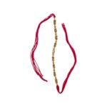 Chandan Rakhi Bracelet - 1 line | Chandan & Tulsi Beads - Image 4