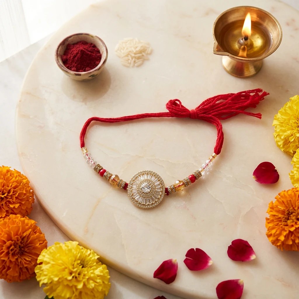 Premium AD stone Rakhi Premium AD stone Rakhi
