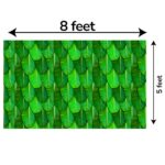 Full 8x5 ft plain banana leaves backdrop curtain with green Kele Patta for Satyanarayana Pooja and housewarming mandap