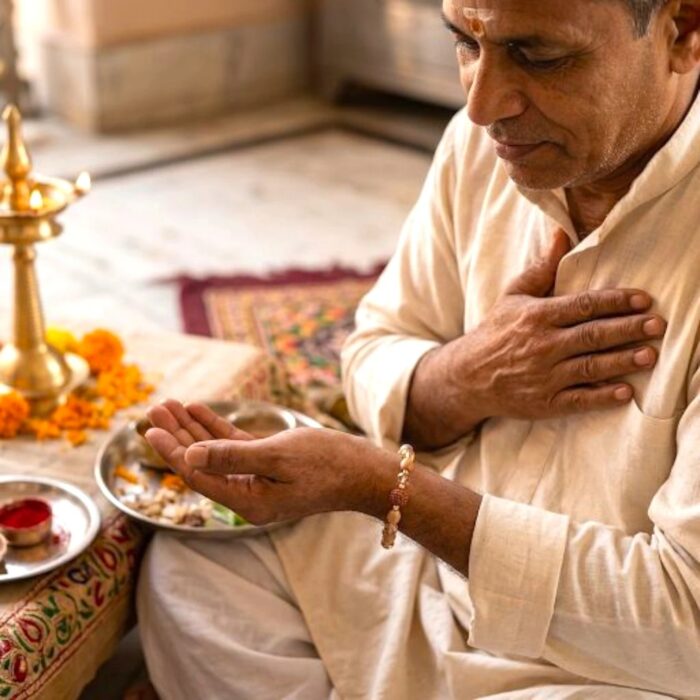 Chandan with Rudraksha Bracelet - Image 3