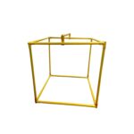 Bare 24 inch gold metal cubic backdrop stand for Ganpati decoration