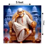 Dimension of 5ft x5ft sai baba backdrop | Indian Backdrop Decoration