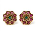 Rajkot Gold-Plated Ruby Ear Studs