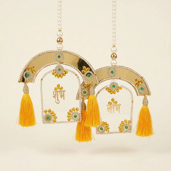 Stylish yet auspicious SHubh Labh hanging for home