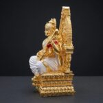 Gold Plated Saraswati Idol - 4 inches | Surya Throne - Image 3
