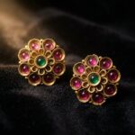 Rajkot Gold-Plated Ruby Ear Studs - Image 4