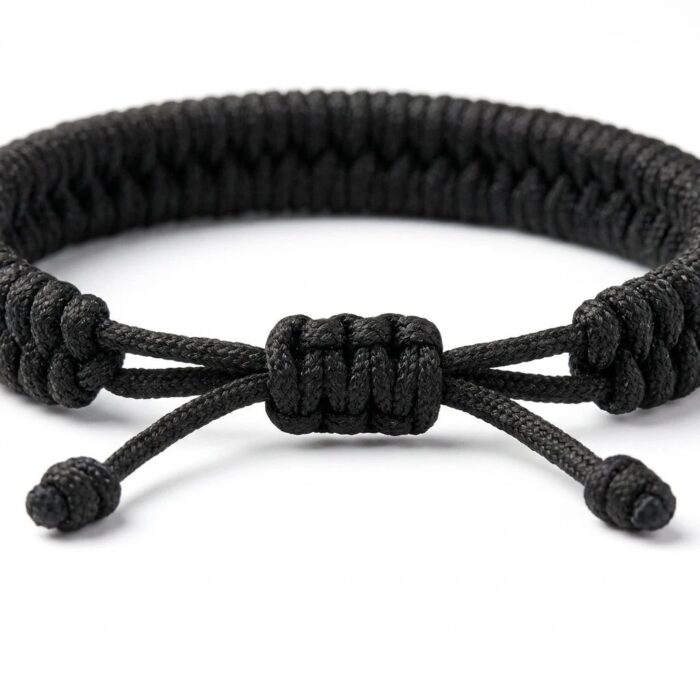 Bold Black Thread Protection Bracelet - Image 2
