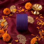 Jamuni purple matte finish metal bangle set