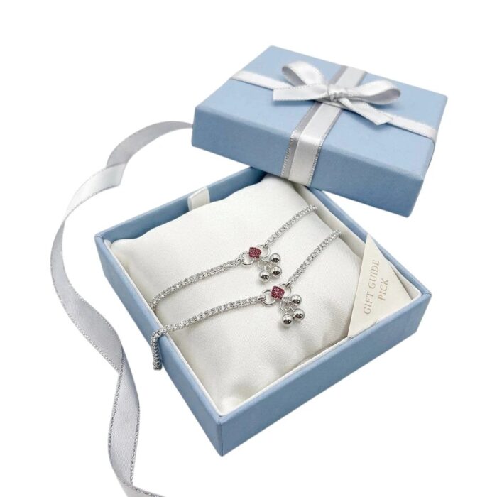 Pair of Pure Silver Anklet - 5 inch | Pure Silver Anklet for Baby - Image 6