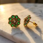 Royal Green Rajkot Gold-Plated Ear Studs