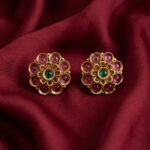 Rajkot Gold-Plated Ruby Ear Studs - Image 6