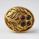 Rajkot Oval Studs with Multigem Stones - Image 3