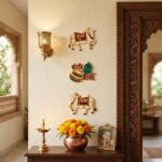 Auspicious Shubh Labh on Pichwai Cow with Radhey Radhey - Best Diwali Decorations in Canada