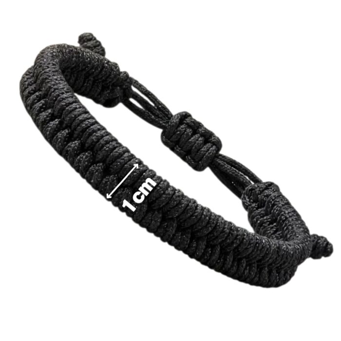 Bold Black Thread Protection Bracelet - Image 6