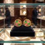 Rajkot Navratna Motif Gold Plated Studs - Image 5