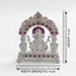 Pure Silver Lord Ganesha Idol with Ruby Accents - Image 9