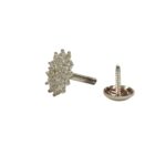 925 Sterling Silver White Cluster Stud Earrings - Image 4