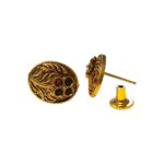 Rajkot Oval Studs with Multigem Stones - Image 2