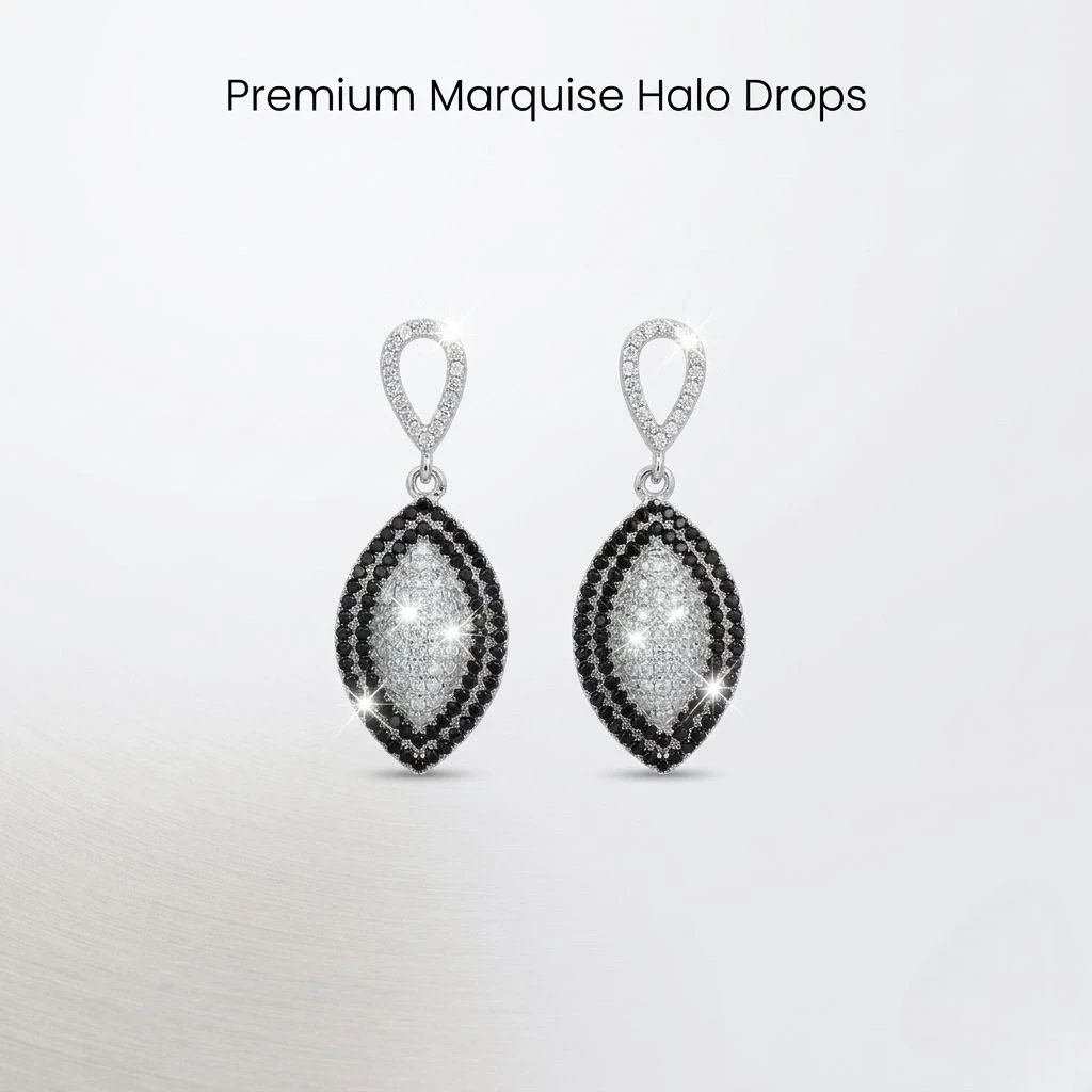 1790698478415.webp 925 Sterling Silver Dangle Earrings - Image 1