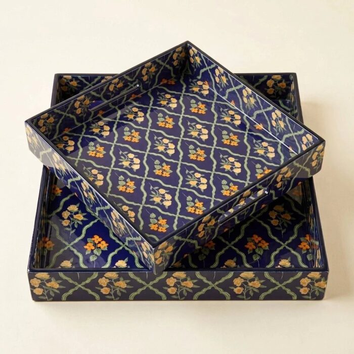 Serving Tray Set of 2 - Square | 5 Pattern - Image 5