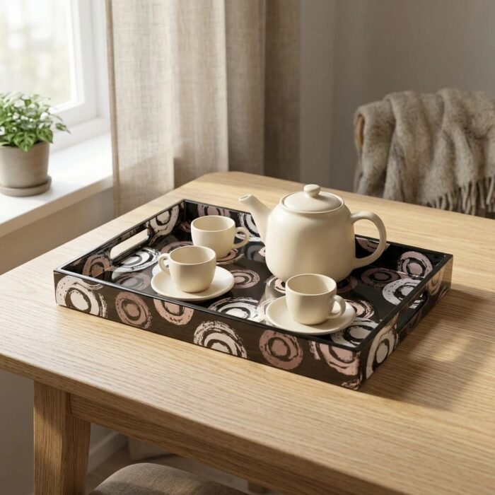 Serving Tray Set of 3 | Stylish Wooden Tray set - Image 4