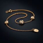 Elegant 925 Sterling Silver Gold-Plated Triple Heart Bracelet - Image 7