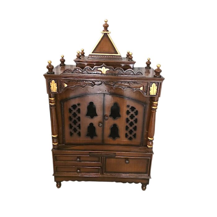 Large size wooden mandir-52inch | Puja mandir for home - Image 2