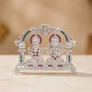 Lakshmi Ganesh Silver Idol