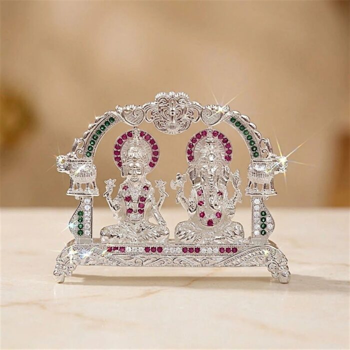 Lakshmi Ganesh Silver Idol
