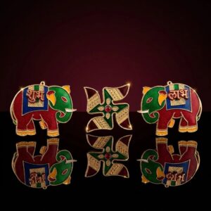 Swastik with Shubh Labh on Elephants