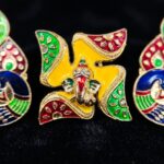 Close up of the Ganesh on Swastik | Shubh Labh Diwali Decor