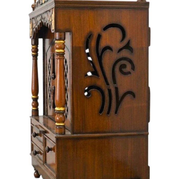 Large size wooden mandir-52inch | Puja mandir for home - Image 3